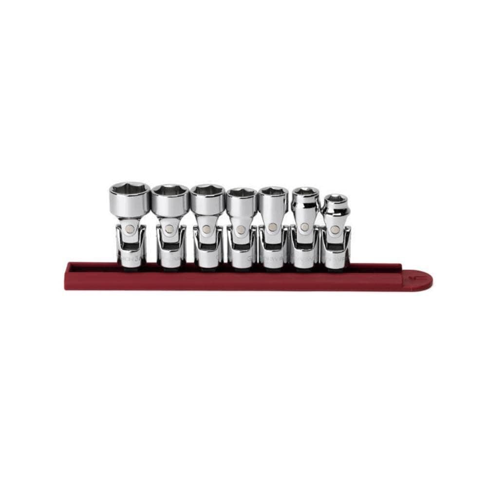 7 Pc. GEARWRENCH 3/8" Drive 6 Pt. Flex Socket Set, SAE - 80564