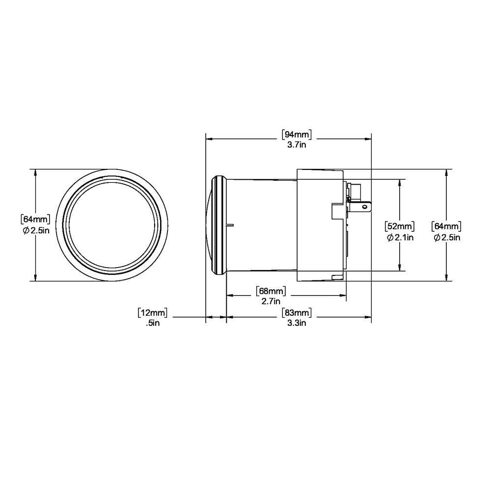 RitchieSport Compass Ritchie X-23BB - Dash Mount - Black/Black