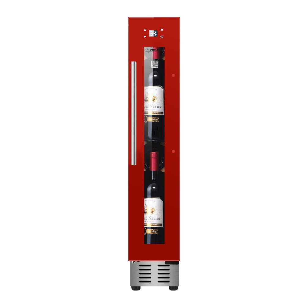 Pinnacle WR 009 R Slim Wine Refrigerator with Compressor Cooling - 9 Bottle Capacity, AppliancesPinnacle Red