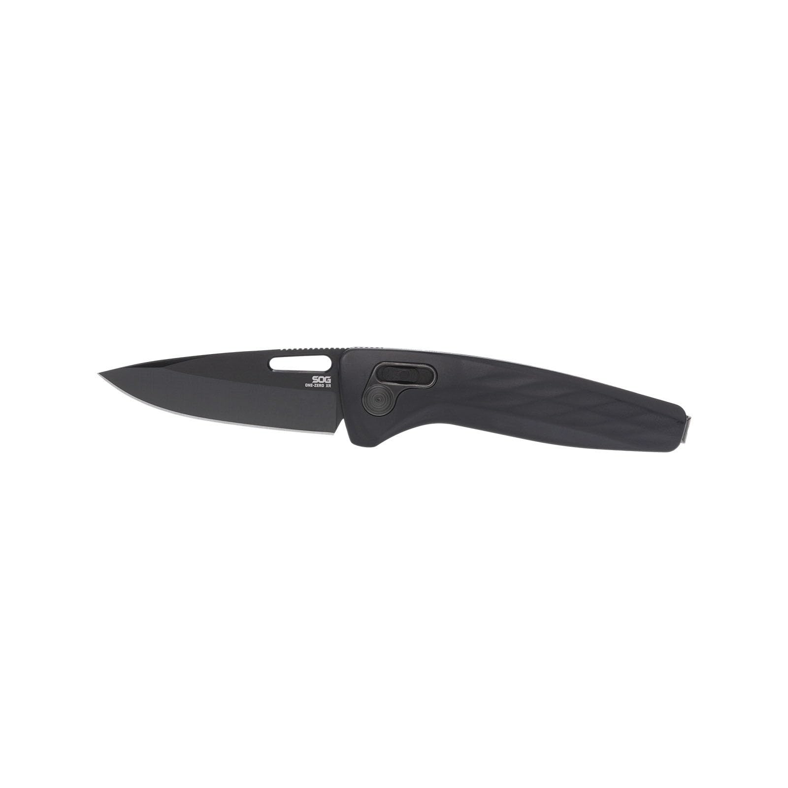 SOG One-Zero XR Daily Carry Easy-Opening Folding Knife with Aircraft-Grade Aluminum Handle | CRYO CPM S35VN Steel Blade, Black/Black Chrome