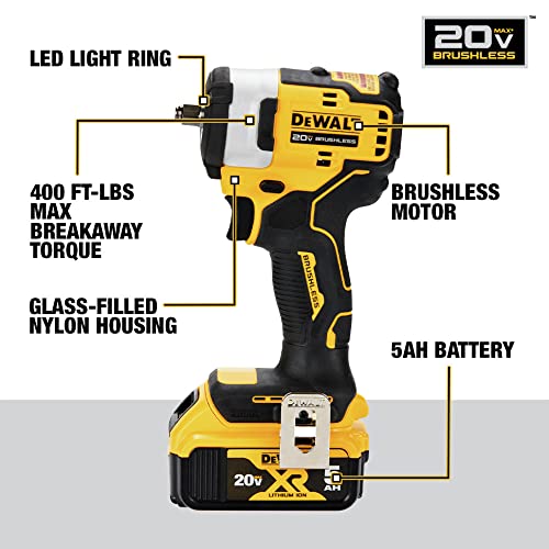 20V MAX* DEWALT DCF913P2 3/8 in. Cordless Impact Wrench with Hog Ring Anvil Kit