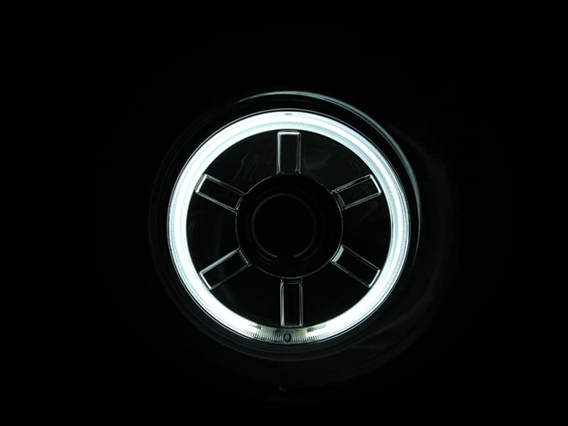 Projector Headlight Set ANZO USA w/CCFL Halo-Chrome 111115