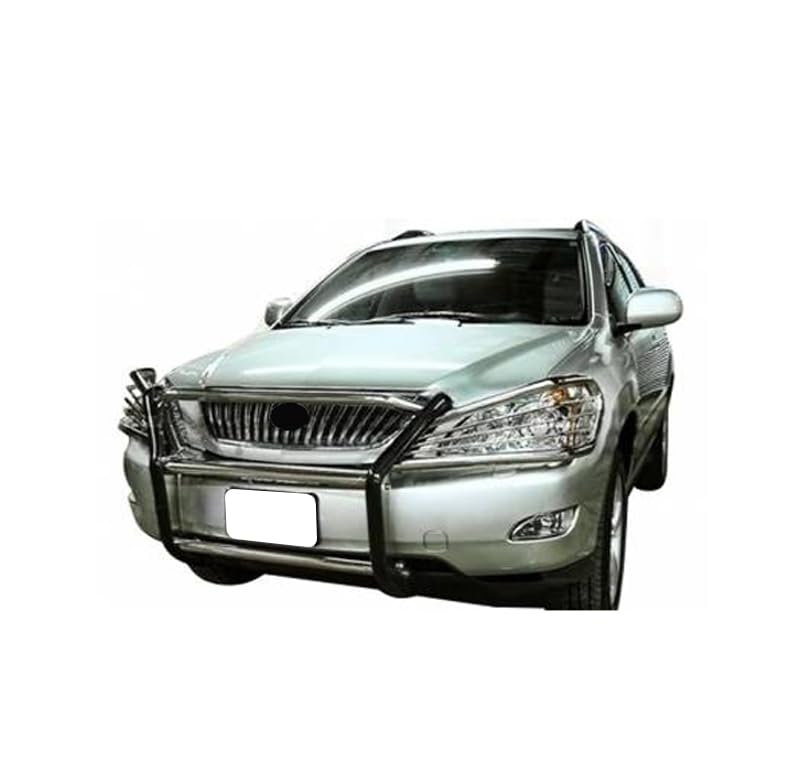 Bumper Guard Black Horse Grille brush Modular Stainless Steel Compatible with 2004-2006 Lexus RX330|2007-2009 Lexus RX350-17G80330MSS