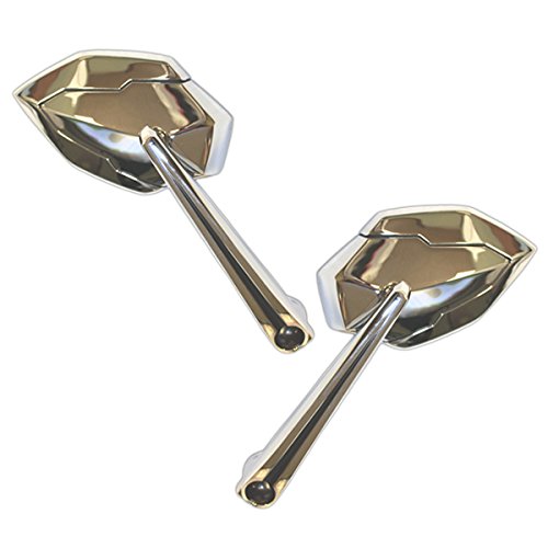 Chrome/Black CIPA 01947 Motorcycle Mirror Kit