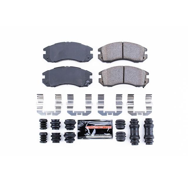 Power Stop Z23-470 Z23 Evolution Sport Carbon Fiber Infused Ceramic Brake Pads with Hardware For Subaru Impreza 1993-1996, Subaru Legacy 1990-1996 [Model Specific]