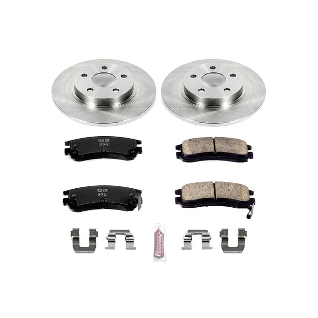 POWERSTOP Autospecialty KOE1566 Rear Replacement Brake Kit-OE Brake Rotors & Ceramic Brake Pads For Buick Park Avenue, Cadillac DeVille, Cadillac Seville, Pontiac Bonneville [Model Specific]