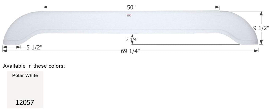 Tandem Axle Fender Skirt ICON 12057 FS2057 for Extreme RV - Polar White