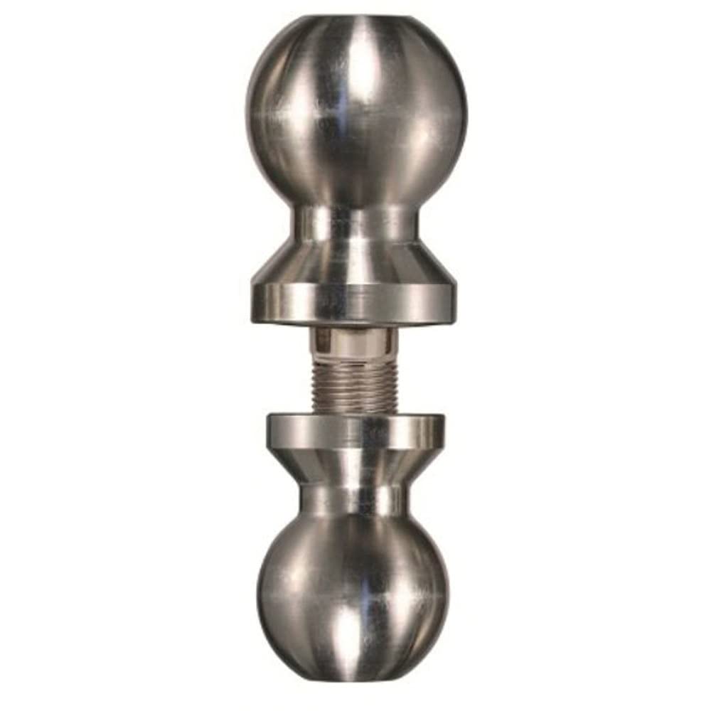 Trimax - Double Tow Ball TDBC22516 - 2" & 2-5/16" Chrome-Plated Steel, Fits Razor Steel Adjustable Hitches, 10,000 lbs Capacity, 1" Shank Diameter