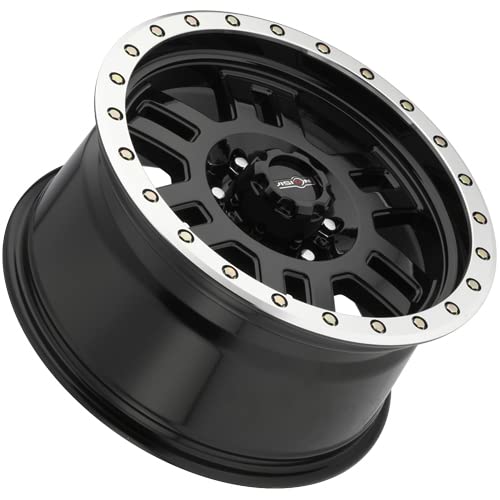 Gloss Black Vision 398 Machined Lip Wheel with Machined Finish (18x9"/6x135mm)