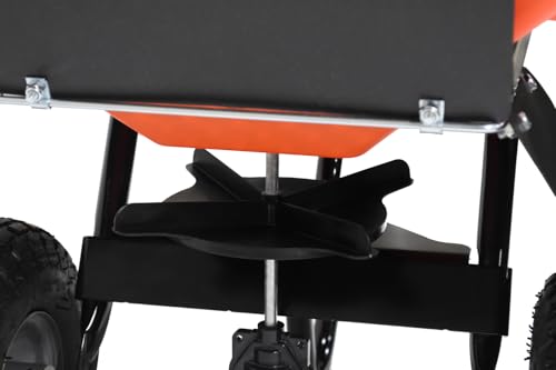 Agri-Fab 45-0575, Push Ice Melt Broadcast Spreader 85lb Capacity, Approximately Coverage of ¼ Acre (14,000 sq. ft.), 10-Ft Spread Width, Direct Rod Control, Includes Grate and Built in Deflector