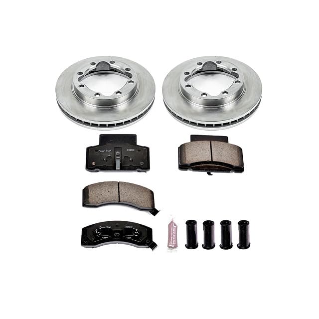 POWERSTOP Autospecialty KOE1992 Front Replacement Brake Kit-OE Brake Rotors & Ceramic Brake Pads For Chevrolet K3500, Dodge Ram 2500, Dodge Ram 3500, GMC K3500 [Model Specific]