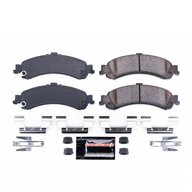 Power Stop Z23-834 Z23 Evolution Sport Carbon Fiber Infused Rear Ceramic Brake Pads with Hardware