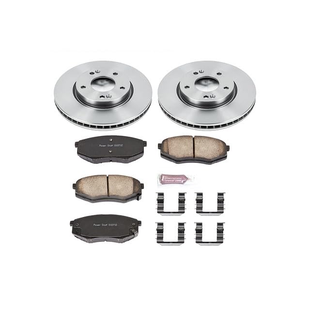 POWERSTOP Autospecialty KOE5806 Front Replacement Brake Kit-OE Brake Rotors & Ceramic Brake Pads For Hyundai Tucson 2010-2011, Kia Sportage 2011 [Model Specific]