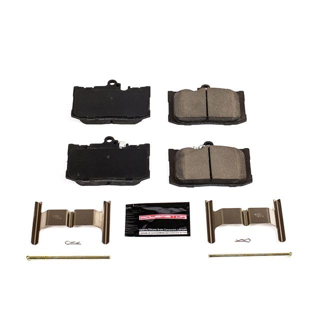 Power Stop Z23-1686 Z23 Sport Carbon Fiber Infused Ceramic Brake Pads with Hardware For GS200t, GS300, GS350, GS450h, RC200t, RC300, RC350 [Model Specific]
