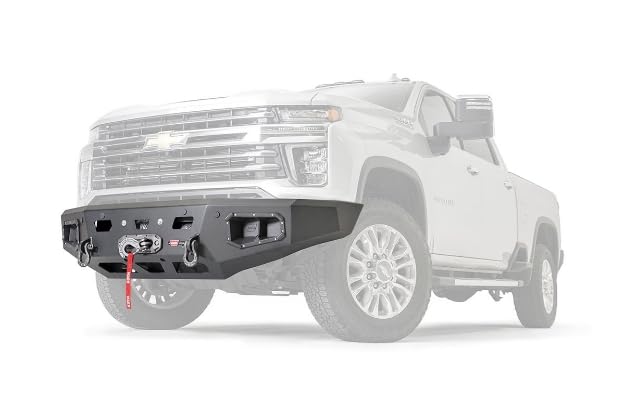 107004 WARN Ascent Front Bumper without Grille Guard Tube, Fits: Chevrolet Silverado HD 2500/3500 (2020-Current)