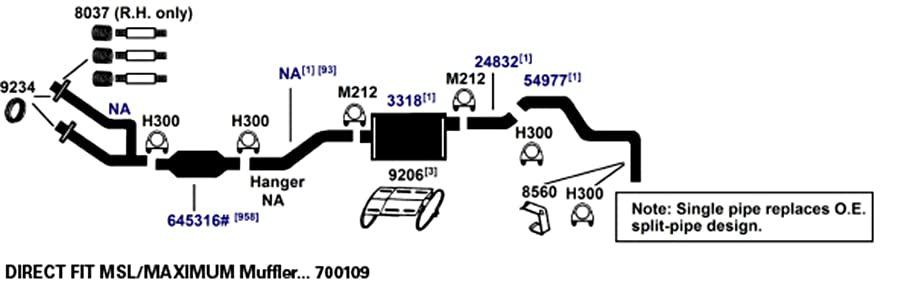 Exhaust Muffler AP Exhaust Products 3318