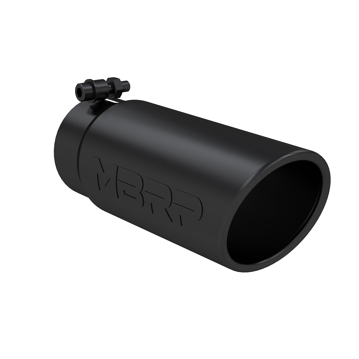MBRP 4 O.D. Universal Tip Angled Rolled End 3.5 inlet 10 length- Black Finish