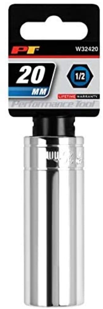 W32420 Performance Tool 1/2 Drive 6-Point Socket, 20mm