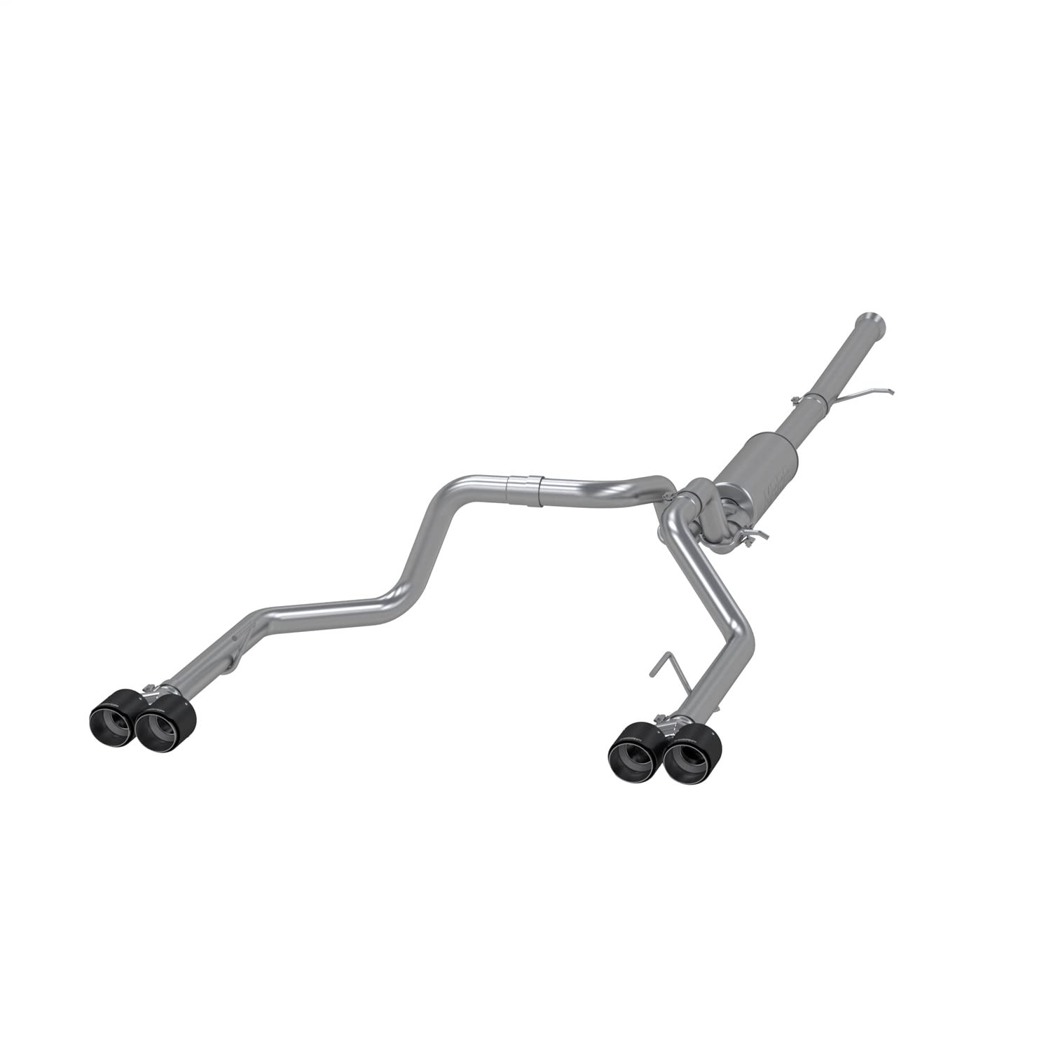 Chevy Silverado 1500 19-21 MBRP 6.2L 2.5in Dual Split Rear Cat Back w/Quad Carbon Fiber Tips- T304
