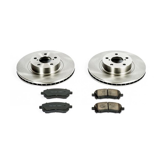 POWERSTOP Autospecialty KOE1120 Front Replacement Brake Kit-OE Brake Rotors & Ceramic Brake Pads For Subaru Forester, Subaru Impreza, Subaru Legacy, Subaru Out [Model Specific]