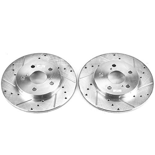 Rear Power Stop JBR1364XPR Drilled & Slotted Evolution Rotor Pair
