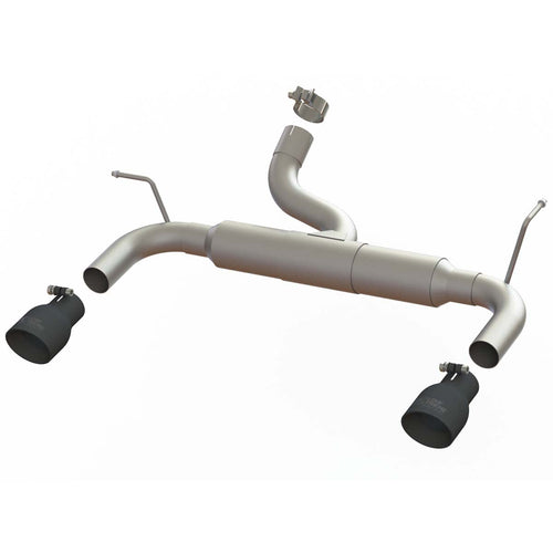 SpeedFX Exhaust Kit System 50600, With MaxFlow Xtreme Muffler, Single Exhaust With Dual Exit Rear, 4 Inch Diameter Black Powder Coated 304 Stainless Steel Tips, Fits 2012-2018 Jeep Wrangler JK