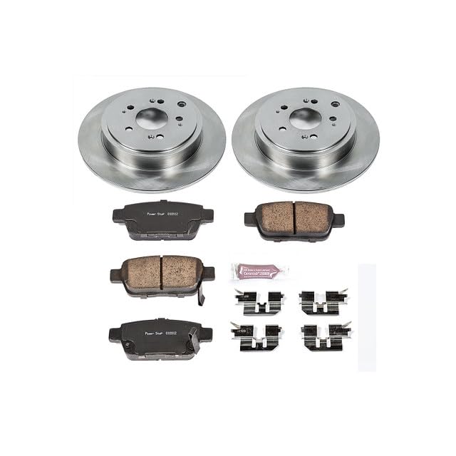 POWERSTOP Autospecialty KOE2431 Rear Replacement Brake Kit-OE Brake Rotors & Ceramic Brake Pads For Honda Ridgeline 2006-2014 [Model Specific]