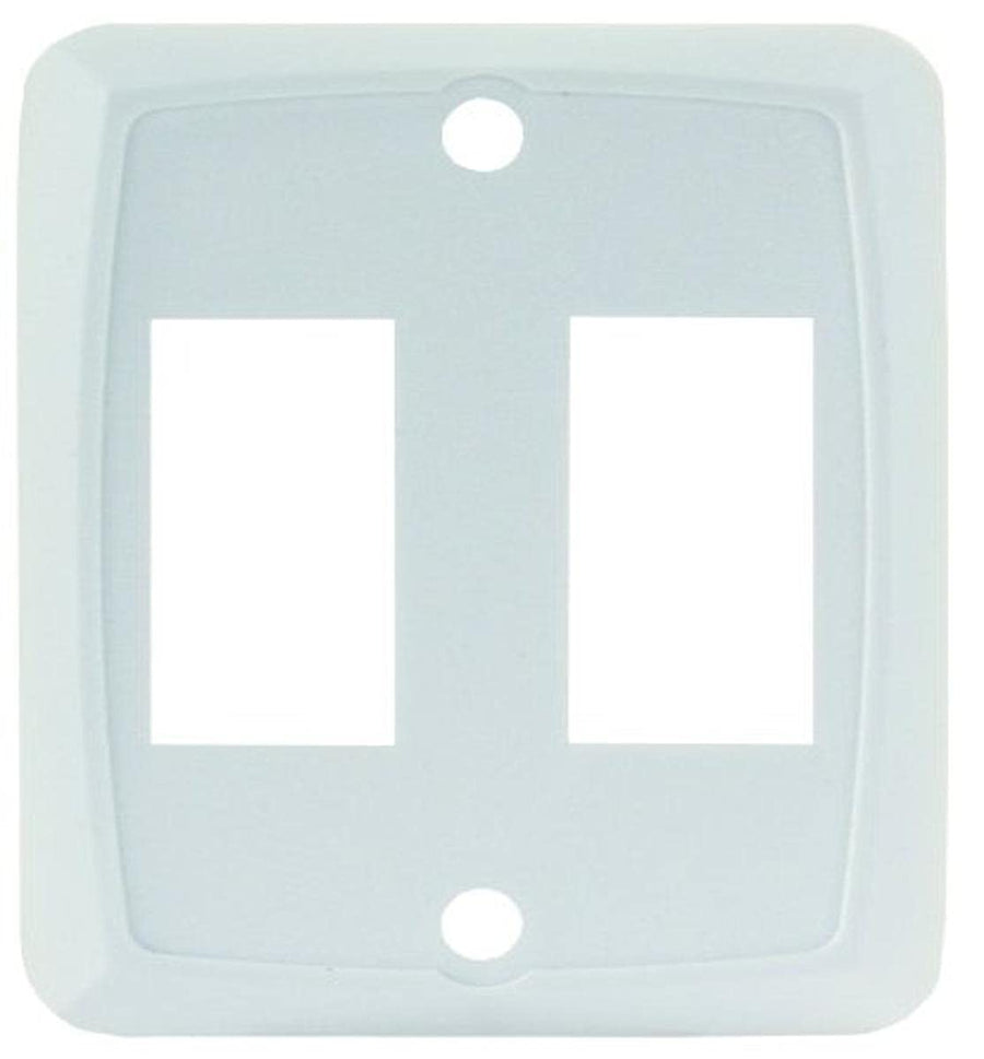 Double JR Products 12875 White Switch Face Plate