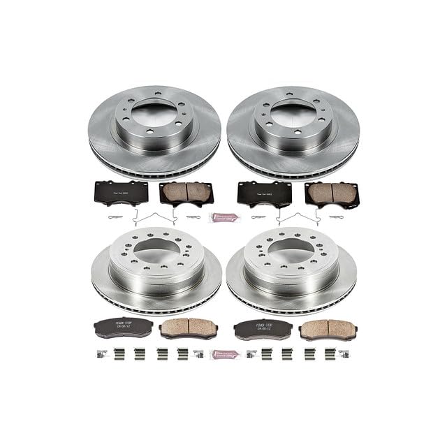 Power Stop Autospecialty KOE5805 Front and Rear Replacement Brake Kit-OE Brake Rotors & Ceramic Brake Pads For Toyota FJ Cruiser 2010-2014 [Model Specific]