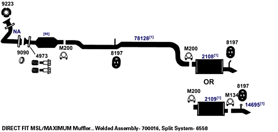 Exhaust Muffler AP Exhaust Products 6558