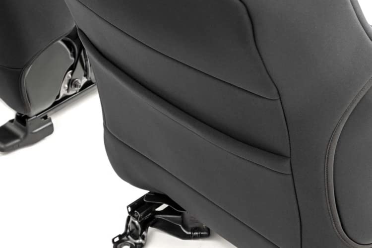 Rough Country Front Seat Covers Neoprene for Toyota Tacoma (2016-2023) - Waterproof & UV Resistant, Foam Padded, Front Seat Cover Set