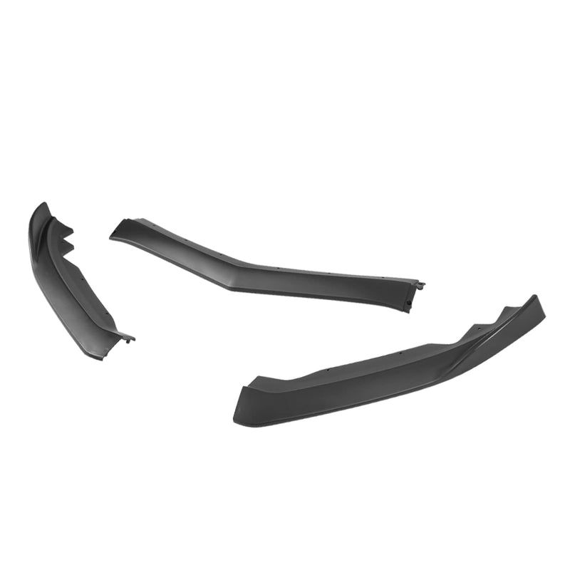 Matte Black PP Spec-D Tuning Front Bumper Lip Spoiler Splitter 3PC Compatible with 2015-2018 Cadillac ATS