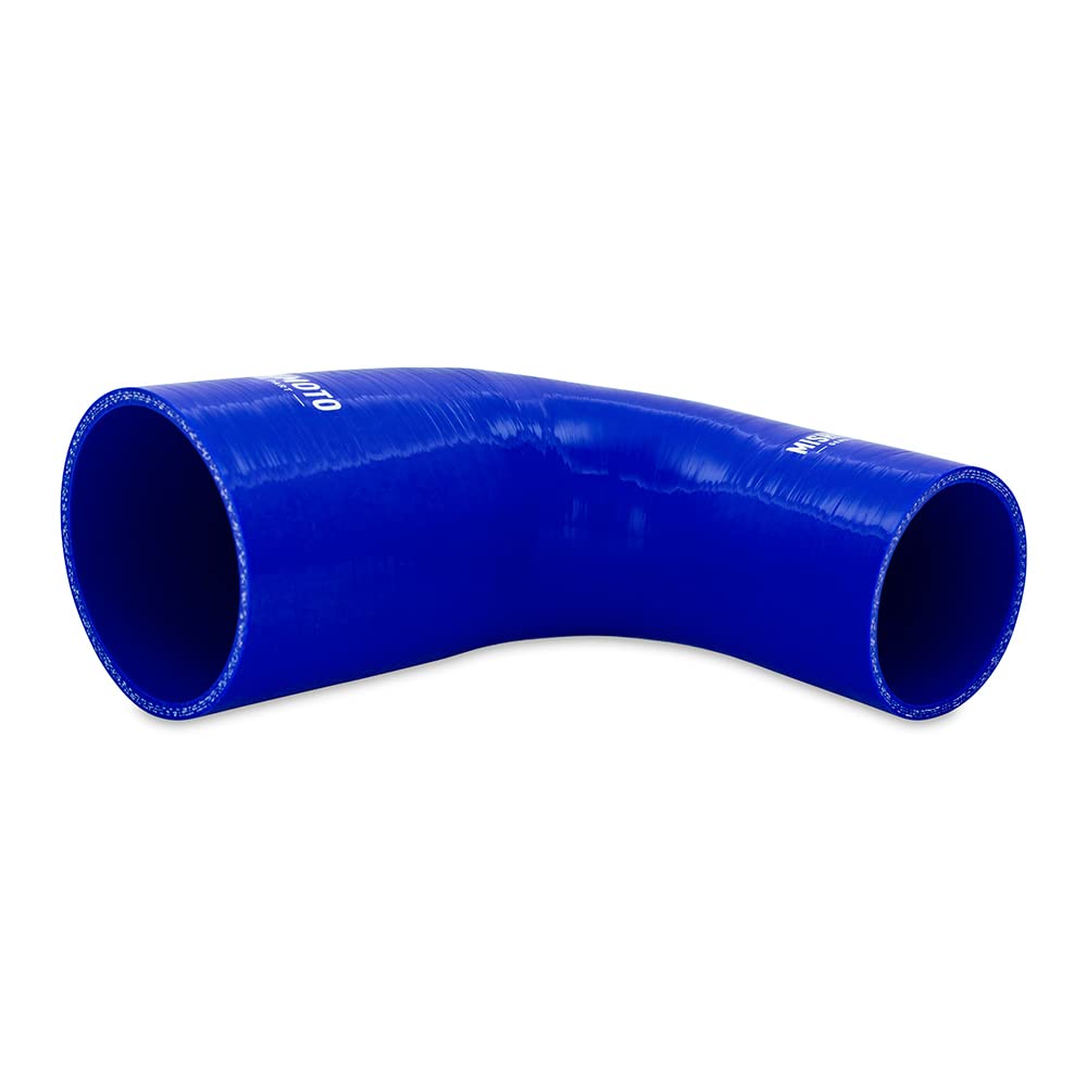 Mishimoto 90-Degree MMCP-R90-3035BL Silicone Transition Coupler, 3.00" to 3.50", Blue