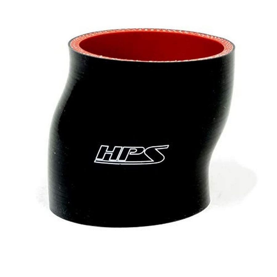 2" ID, HPS 6" Length, Silicone Offset Coupler Hose, High Temp 4-ply Reinforced, Black
