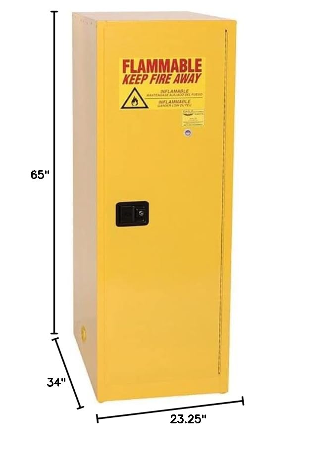 Eagle Mfg Yellow HazmatStorageCabinet,Steel 4610X - 1 Each