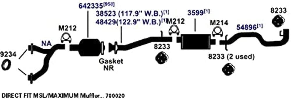 Exhaust Tail Pipe AP Exhaust Products 54896
