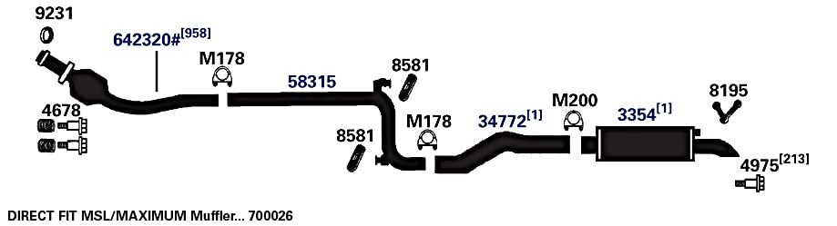 Exhaust Muffler AP Exhaust Products 3354