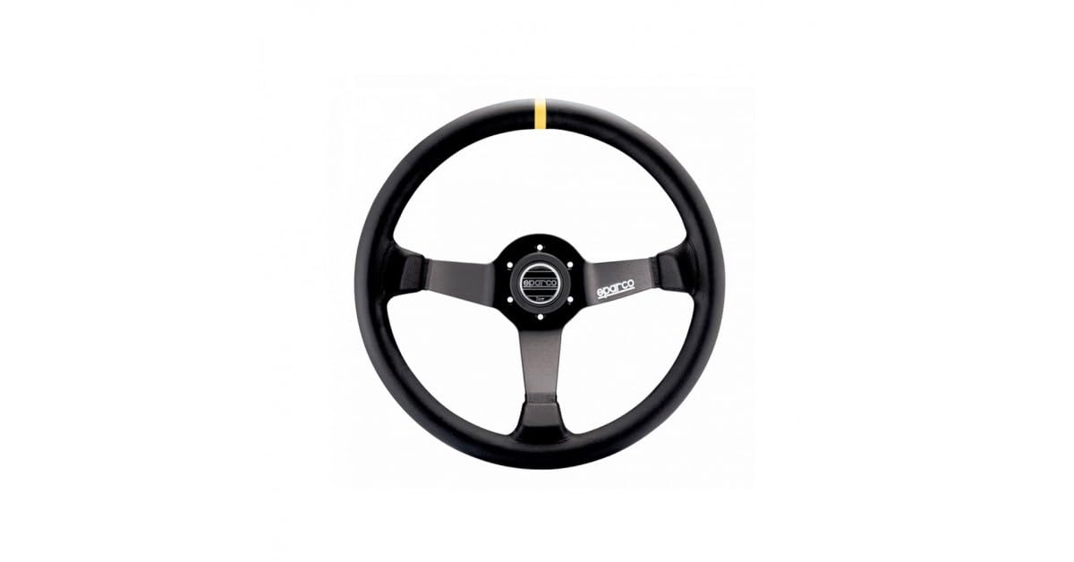 Black Sparco 015R345MSN Suede Steering Wheel