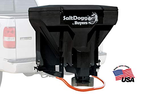 Buyers Products TGS07 Saltdogg Tailgate Salt Spreader, Made In The USA, 11 cu ft/825lb Capacity, Horizontal Auger Feed, Commerial Salt Spreader With Ground or Truck Bed Loading