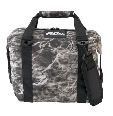 AO Coolers Soft Cooler, Elements 12 Pack, Manta, Grey Camo, AOELMA12