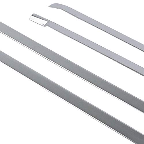 4Pc Spec-D Tuning Stainless Steel Body Side Molding Trim Overlay Compatible with Chevy Tahoe 2007-2009