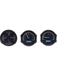 Dakota Digital VHX-68O-CUT-K-B Gauge System Analog Compatible with Oldsmobile 1968 Cutlass, F-85 and 444, Black Alloy Style, Blue Backlighting