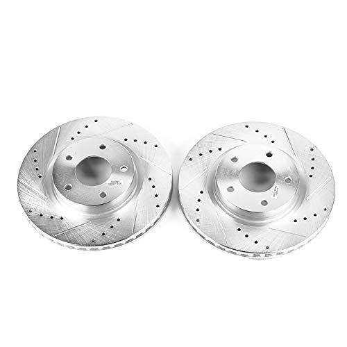 Power Stop Front JBR1558XPR Evolution Drilled & Slotted Rotor Pair For Nissan Altima 2013-2024 [Model Specific]