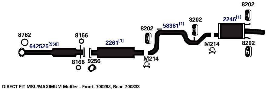 Exhaust Muffler AP Exhaust Products 700293