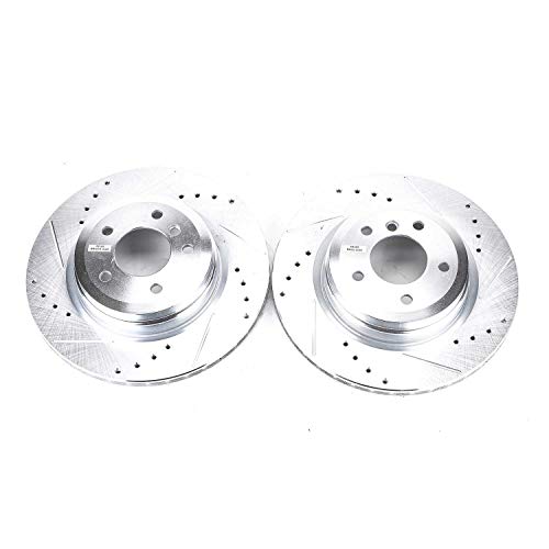 Power Stop Rear EBR1021XPR Drilled & Slotted Rotor Pair For BMW 3, BMW 33, BMW 335d, BMW 335i, BMW 335i xDrive, BMW 335is, BMW 335xi, BMW X1 [Model Specific]