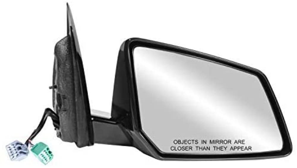 Mirror Driver Side for GMC Acadia, SATURN Outlook, (1st design, black w/PTM housing, w/memory, w/turn signal, power folding), LH, Heated Power