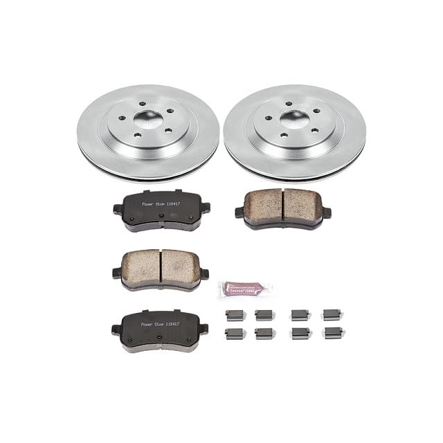POWERSTOP Autospecialty KOE3061 Rear Replacement Brake Kit-OE Brake Rotors & Ceramic Brake Pads For Ford Freestar 2004-2007, Mercury Monterey 2004-2007 [Model Specific]