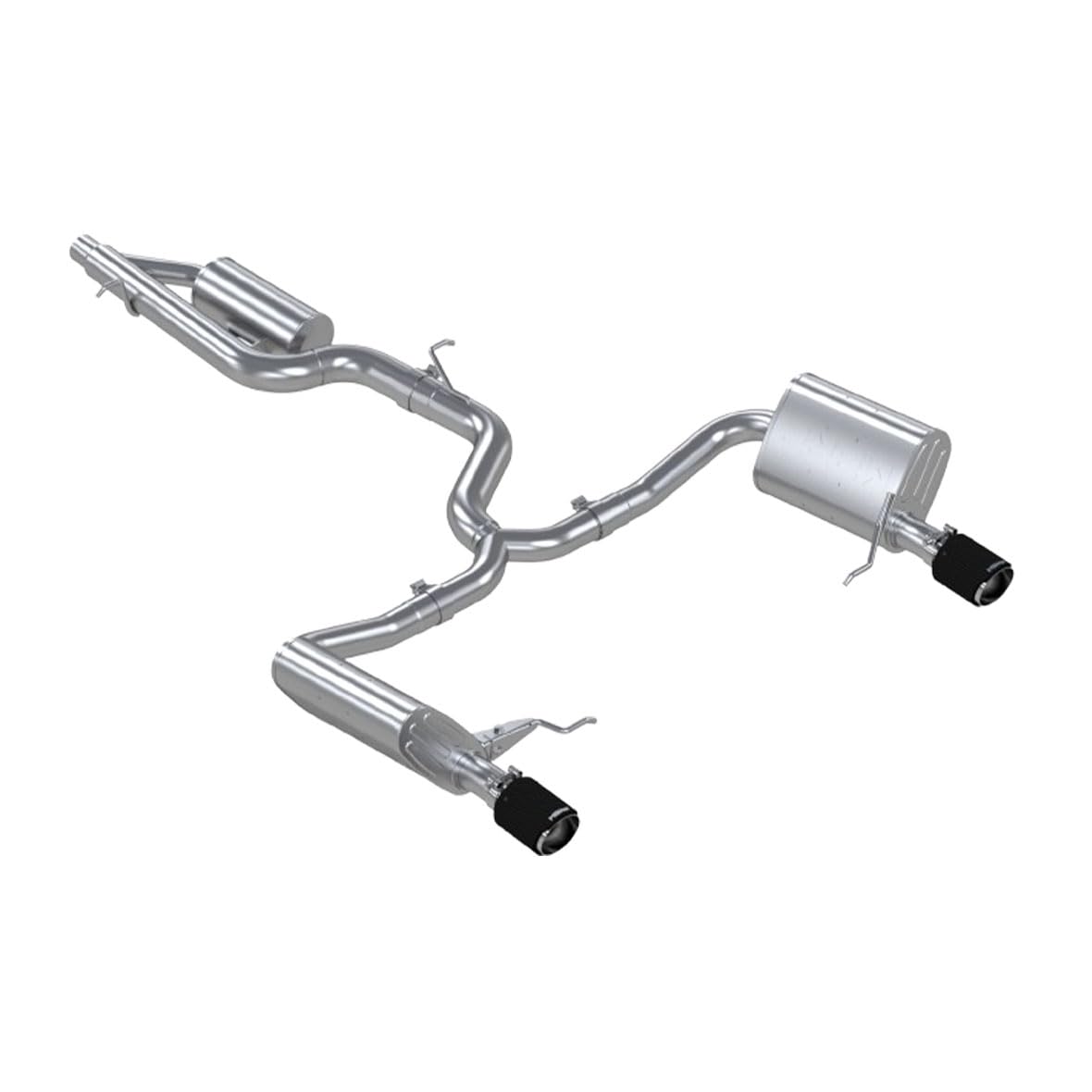 17-19 VW Golf Sportwagen/Alltrack MBRP 1.8T T304SS 3in Cat-Back 2.5in Dual Split Rear w/CF Tips