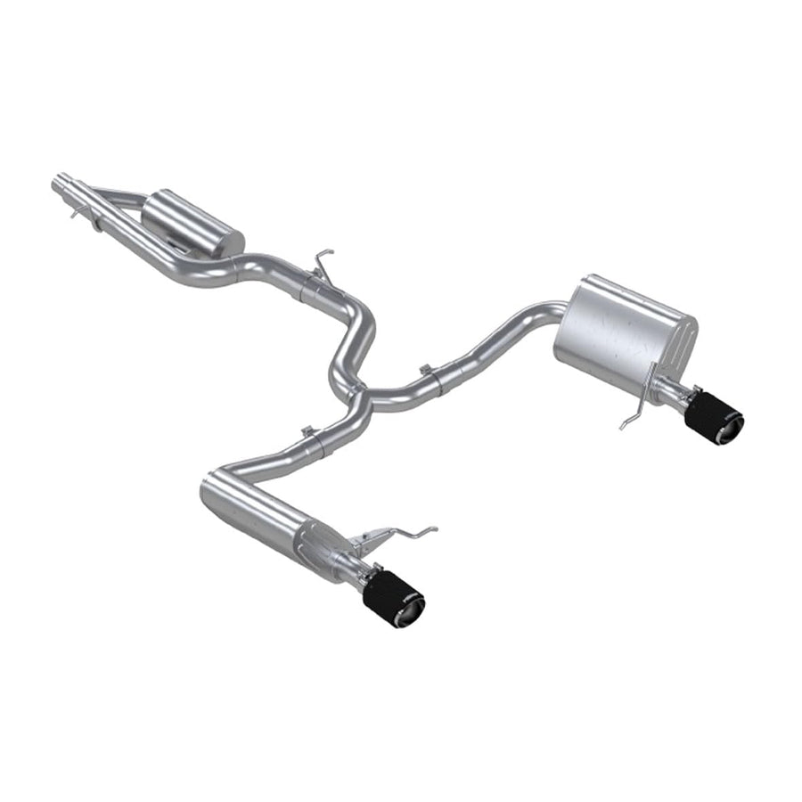 17-19 VW Golf Sportwagen/Alltrack MBRP 1.8T T304SS 3in Cat-Back 2.5in Dual Split Rear w/CF Tips