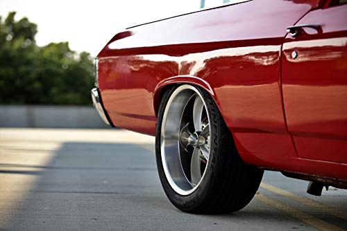Grey Ridler Custom Wheels 695 W/MACHINED Lip Wheel with Alloy Steel (22 x 10.5 inches /5 x 83 mm, 0 mm Offset)